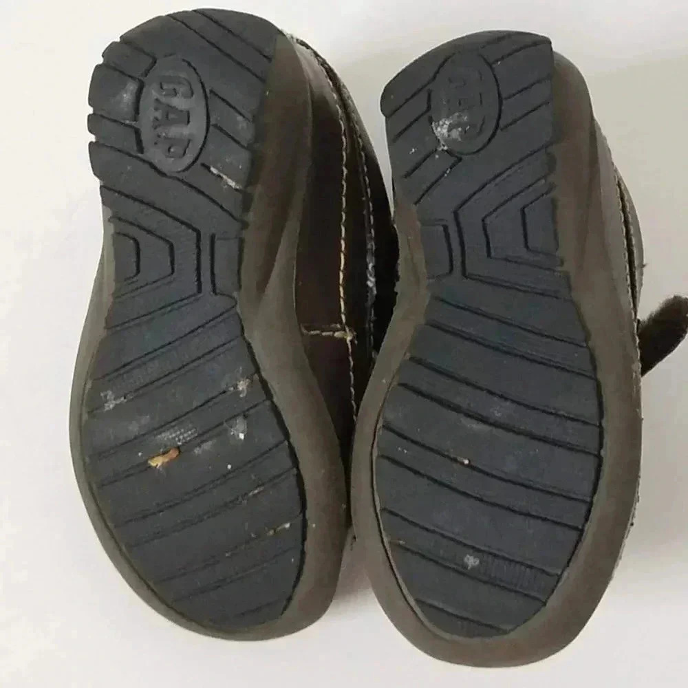 GAP Loafers Shoes Toddler Boys 5 Brown Hook & Loop - Picture 5 of 6